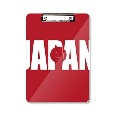 Imagem de Placa de apoio para prancheta com nome da bandeira do Japão A4