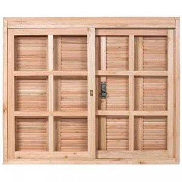 Imagem de Janela 4 Folhas com Caixilhos de Correr para Vidros Quadriculados e Venezianas de Abrir Rondosul Natural