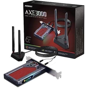 Imagem de Adaptador de Rede FV-AXE3000RGB Fenvi AX210 WiFi 6E PCI-E Placa WiFi - 5400 Mbps, MU-MIMO, BT5.2, OFDMA, Miracast, vPro, 2,4 GHz/5 GHz/6 GHz