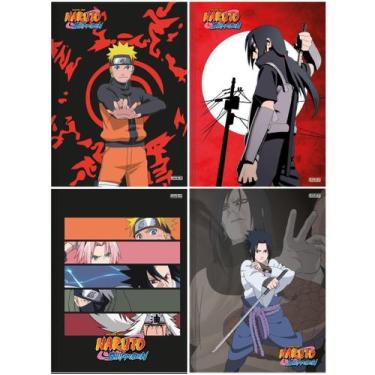 Imagem de Caderno Brochura Capa Dura Naruto 80 Fls Kit Com 4 Unidades - Sao Domi