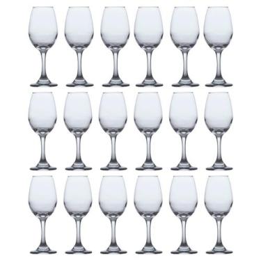 Imagem de Conjunto 18 Taças De Vidro 365ml Vinho Tinto Água Cristal - Cristar