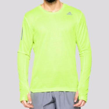Imagem de Camiseta Adidas Manga Longa Response M Verde Neon