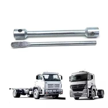 Imagem de CHAVE DE RODA 32 X 33 COM CABO VW 16.210 16.220 24.220 35.300 40.300 18.310 17.220 mb TODOS COM PORCA 32/33