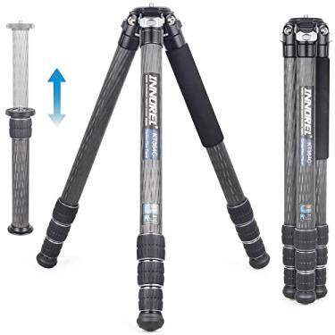 Imagem de INNOREL KT364C Tripé compacto de 10 camadas de fibra de carbono para câmera de fibra de carbono 36 mm tripé de viagem profissional de tubo grande para filmadora digital DSLR com suporte de câmera
