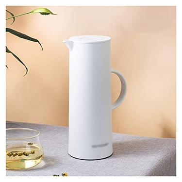 Imagem de Garrafa térmica térmica de café com isolamento térmico doméstico portátil pote de isolamento térmico criativo forro de vidro panela térmica minimalista para bebidas a vácuo (cor: 1000 ml Estilo1)