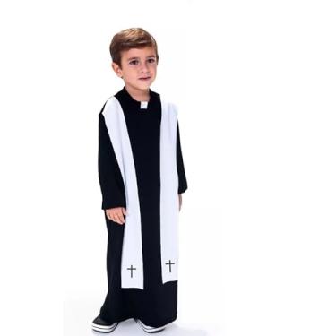Imagem de Fantasia de Padre Infantil Menino Quadrilha Casamento Festa Junina (P)