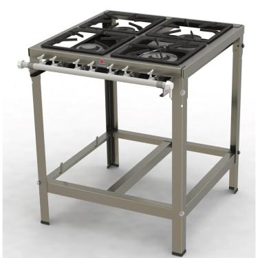 Imagem de Fogão Progás Inox 2 Queimadores Simples e 2 Duplos PMINOX-402F