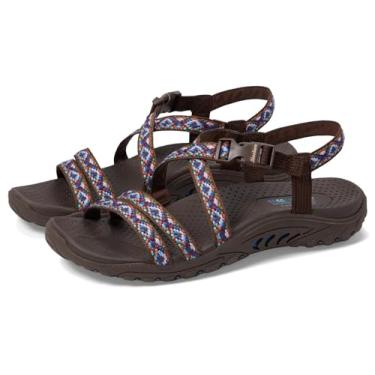 Imagem de Skechers Sandália esportiva feminina Reggae-Dream Weaver, Chocolate Multi, 10