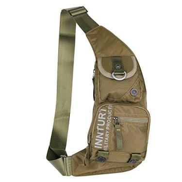 Imagem de Mochila Kawei Knight de nylon com alça para mensageiros, bolsa de dedo, Army Green, Medium
