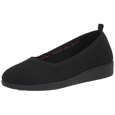 Imagem de Skechers Sapatilha feminina Cleo Flex Wedge-Flipside Ballet, Preto/preto, 38