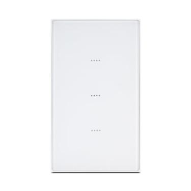 Imagem de EKAZA Interruptor Inteligente Soft Touch Vênus, W-Fi + Bluetooth, 3 Botões, Branco, Compatível com Google Assistente e Amazon Alexa - EKTL-T407-3W