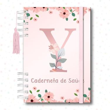 Imagem de Caderneta de Saúde da Criança, Caderno de Vacinação, Alfabeto Floral Rosa, 118 Páginas, 21,5 x 15,5 cm (Y)