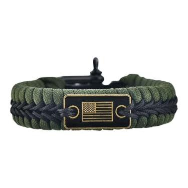 Imagem de Pulseira de sobrevivência Paracord com laço para acampamento e emergência