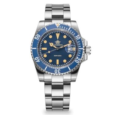 Imagem de ADDIESDIVE Relógio masculino de quartzo de 41 mm, pulseira de aço inoxidável, relógio d...