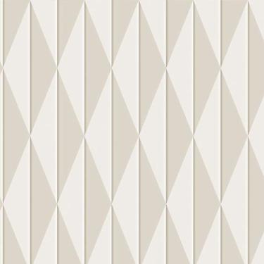Imagem de Papel De parede Para Quartos E Sala Geométrico Tons Cinza E Bege - PAP