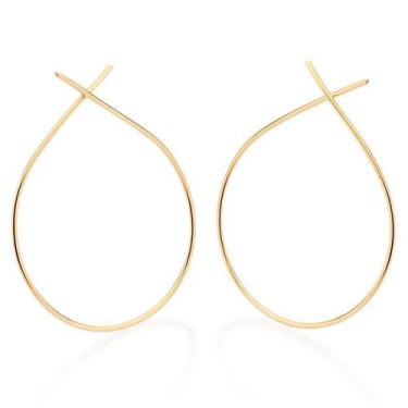 Imagem de Brincos banhado ouro 3x 24k 18k e 22k femininos grandes maxi gota romm