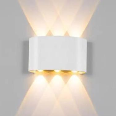 Imagem de Arandela Meia Lua Frisada Parede Externa Interna Led 6w Facho Triplo B