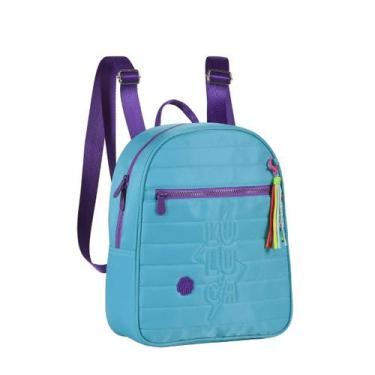Imagem de Mochila De Costas Pequena Luluca Meninas Juvenil Passeio, Azul