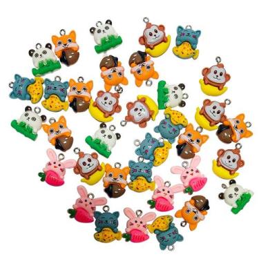 Imagem de Kit com 20 Pingentes diversos modelos Para Fazer Pulseira Colar Brinco