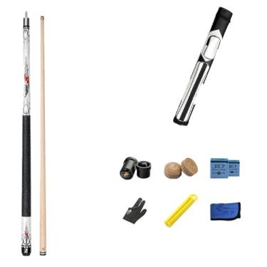 Imagem de CQBXRD Taco de bilhar taco de bilhar taco de sinuca de madeira de bilhar bar taco de sinuca (Um taco de sinuca + acessórios + barril B, 10,5 mm)