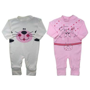 Imagem de Kit 2 Macacão Bebê Suedine Taylor Estampado Menino e Menina - Koala Ba