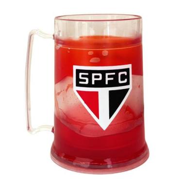 Imagem de Caneca São Paulo Gel Congelante 300ml Oficial - Cebola , Único, Vermel