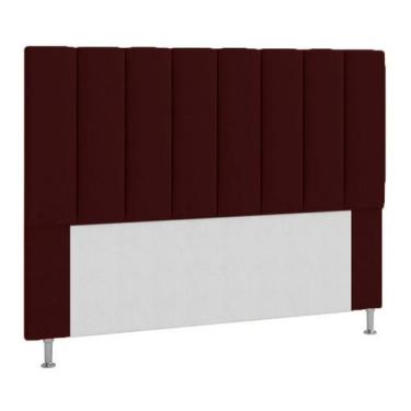 Imagem de Cabeceira Cancun Para Cama Box Solteiro 90 Cm Suede Vermelho Bordo - L