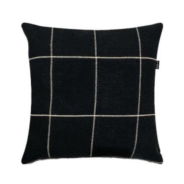 Imagem de Almofada Boho Grid Algodão 40x40cm Preta/ Off White - FASTLAR