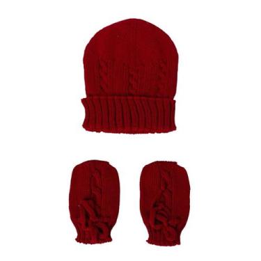 Imagem de Kit touca e luva bebê - Vermelho - ANA, Vermelho, Único