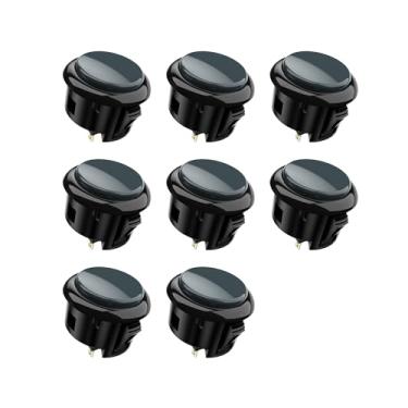 Imagem de 8 pcs OBSF-30 Original Push Button 30mm Gray – for MAYFLASH F300 F500 F700 Arcade Jamma Video Game & Arcade Joystick Games Console