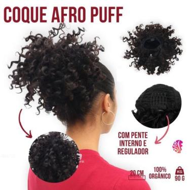 Imagem de Coque Afro Cacheado Weng G-2084, Castanho Claro cor 04
