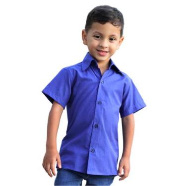 Imagem de Camisa social infantil manga curta para meninos do 1 ao 16 - Maximus, 