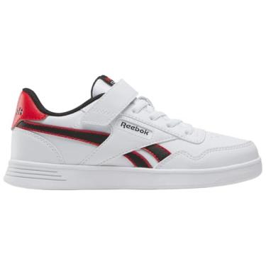 Imagem de Reebok Tênis masculino Court Advance, Branco/Preto/Vector Vermelho, 6 Little Kid