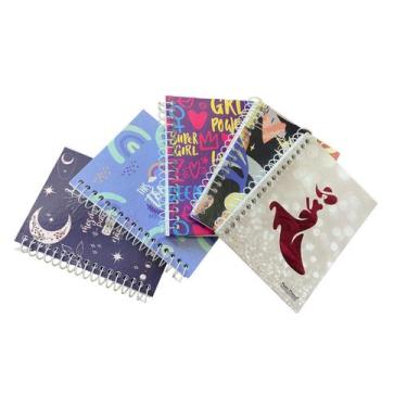 Imagem de kit 15un Caderno Espiral Capa Dura c/ 80 folhas cada de 1/8 - Blook, e