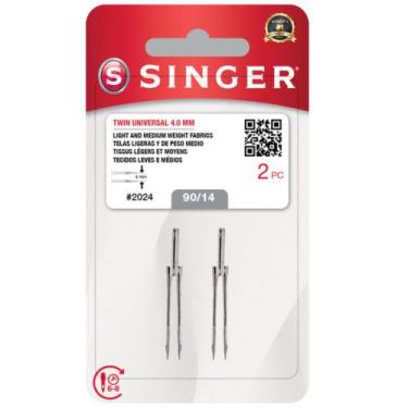 Imagem de Agulha Dupla 90/14 Para Máquina Singer Heavy Duty HD6605 HD6705 HD6805