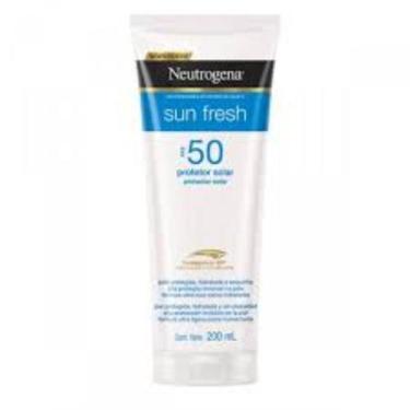 Imagem de Protetor Solar Corporal com 200ml Neutrogena Sun Fresh FPS 50 rapida a