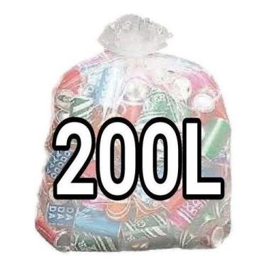 Imagem de Kit 4 Sacos Lixo Transparente 200l Reforçado 400 Unidades - HIGIPACK