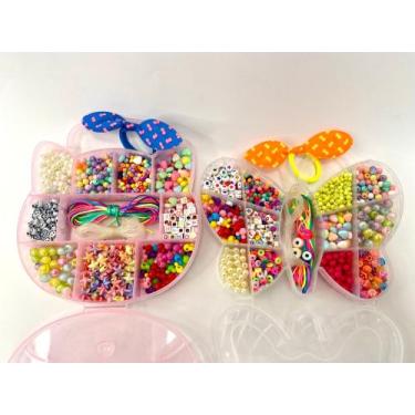 Imagem de Kit Duas Maleta aprox. 750 peças cada com Miçanga Coloridas para Artes