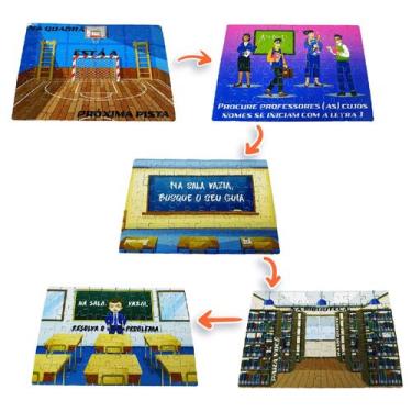 Imagem de Kit 5 Quebra-cabeças Personalizado Gincana Jogo Escolar - GMH