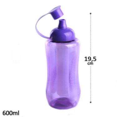 Imagem de Garrafa de Plástico 600ml Squeeze Tubo Gelo - MENDES