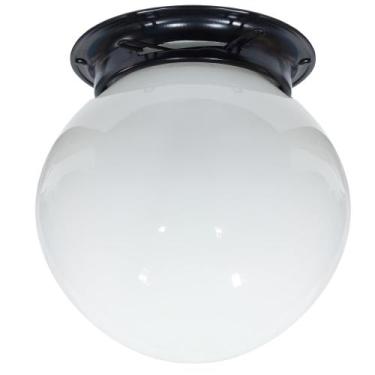 Imagem de Plafon Colonial Chapa Preto Globo Leitoso 10x20 Retrô - CM GLASS - CLE