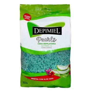 Imagem de Cera Depilatória Depimiel Em Pérolas Vegetal Aloe Vera - 500g