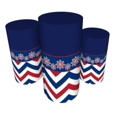 Imagem de Trio Capas De Cilindro C/ Elástico Ursinho Marinheiro - Fadrix