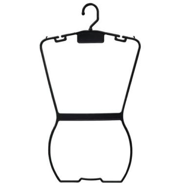 Imagem de Cabide Silhueta Preto 50 unidades  Corpinho Expositor Organizador Para