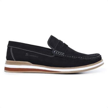Imagem de Sapato Mocassim Dockside Couro Masculino Macio - Schiareli, Preto, 42