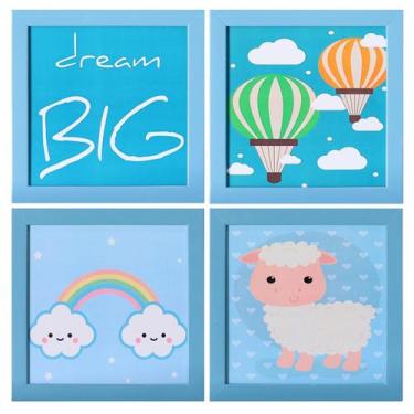 Imagem de Kit Quadrinhos Decorativo para Quarto de Bebê Infantil Menino Menina S