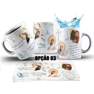 Imagem de Caneca 325ml Isadora Pompeo Seja Forte e corajoso - LARANJA E MIMOS