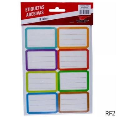 Imagem de KIT Etiquetas Adesivas Para Caderno Escolar Etiqueta Material Escola E