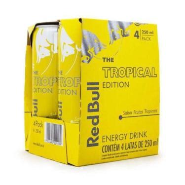 Imagem de Energético Red Bull Tropical Edition - 4 Unidades De 250Ml, Frutas Tro