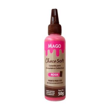Imagem de Corante ChocoSoft Rosa - 50g  - 1 unidade - Mago - Rizzo